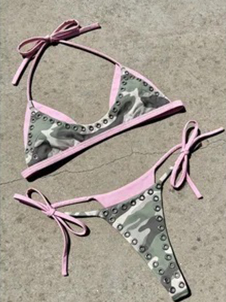 A Bathing Ape Camo - Dames bikini-set met studs en camouflage