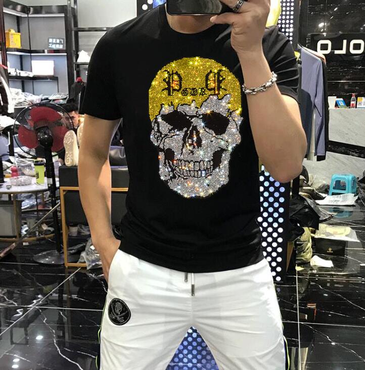 Gothic Streetwear Brand - Nieuw Driekleurig T-Shirt Heren Stijlvol 2025