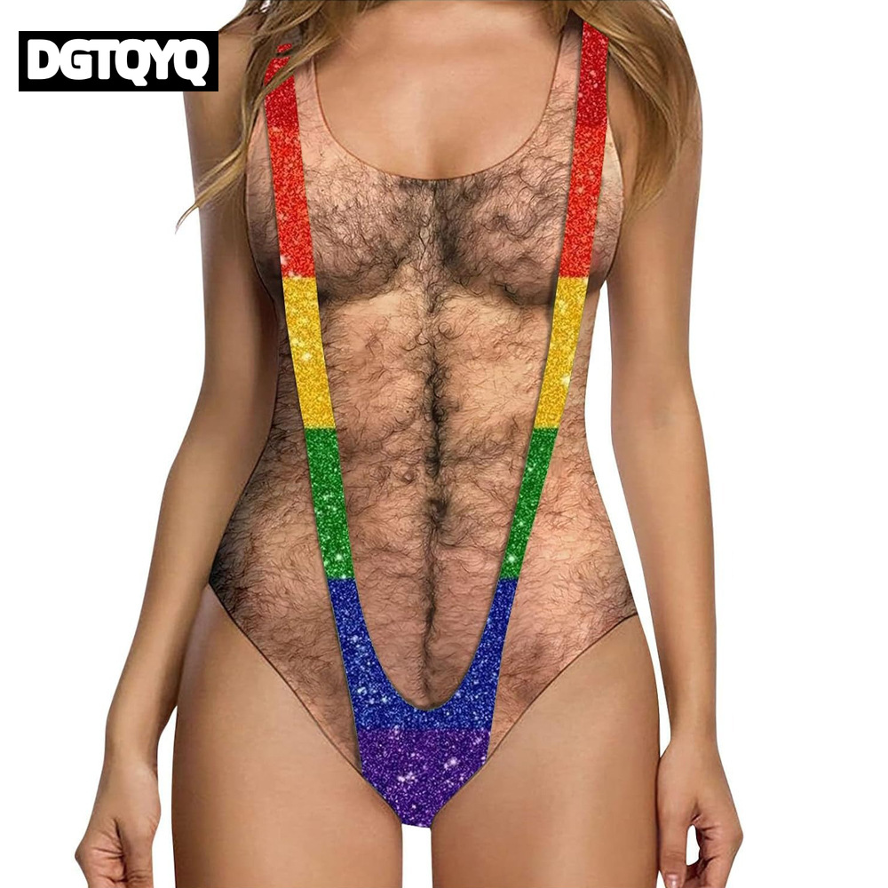 A Bathing Ape Camo - Hot Funny Borat Gedrukt Eendelig Badpak