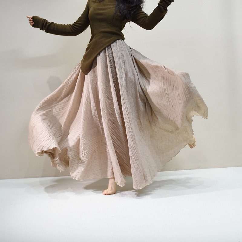 Good Streetwear Brand - Tweelaagse damesrokken van katoen en linnen,