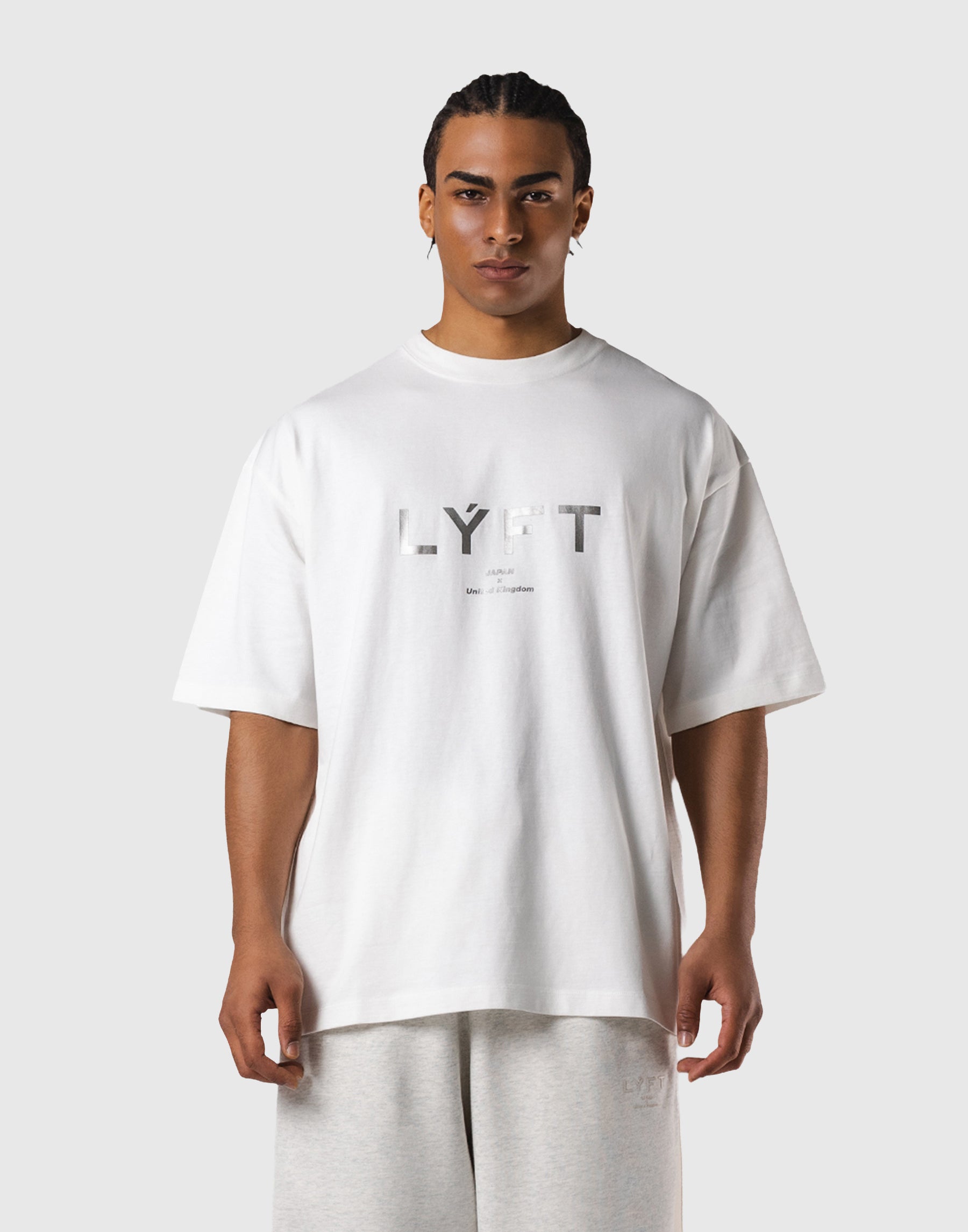 Streetwear Brand Logos - Wit klassiek logo, groot LYFT GYM,