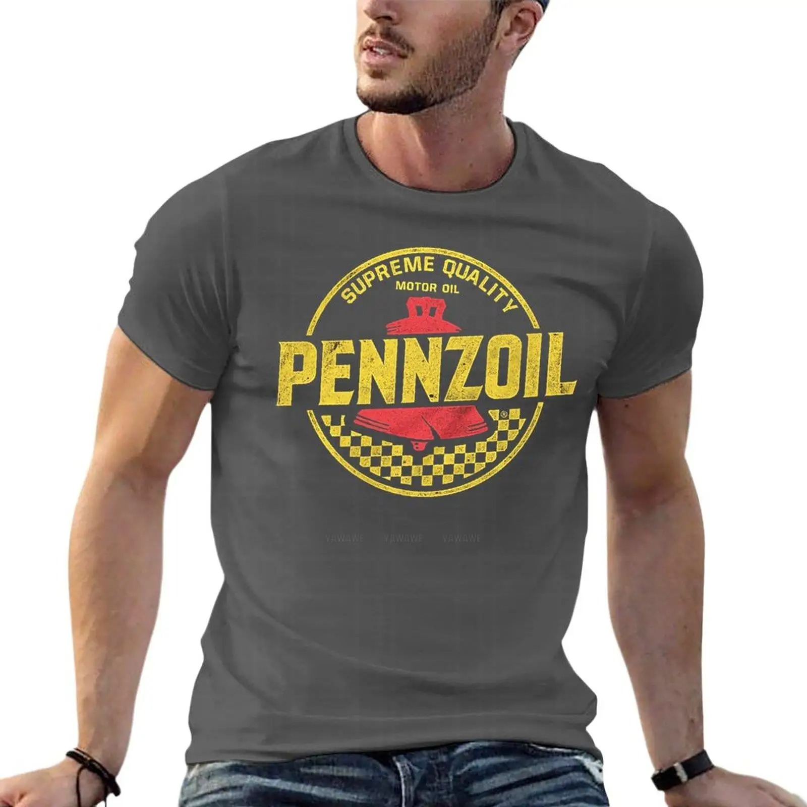 Streetwear Brand Logos - Distressed Pennzoil Motor Olie Logo Oversized