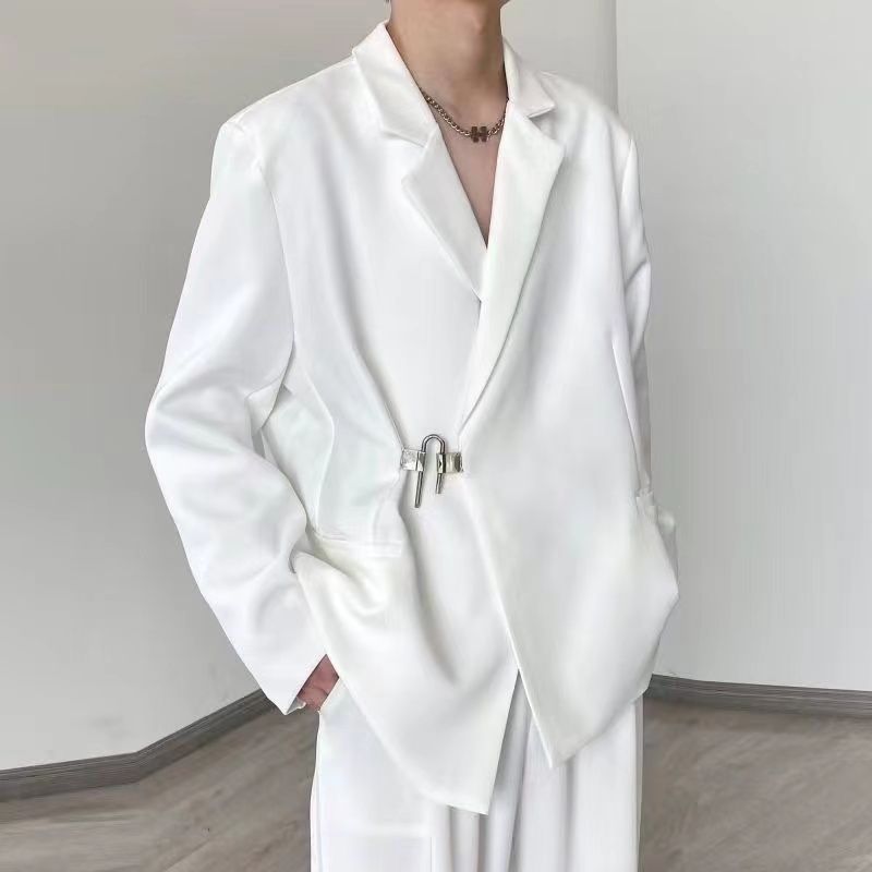 Witte casual blazerset voor he - Streetwear Brand Aesthetic recensie en prijs